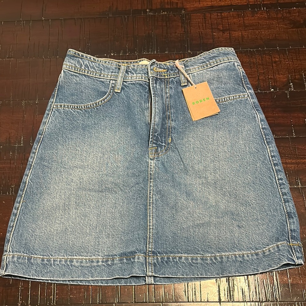 Boden Blue Knee-Length A-Line Skirt for Casual Wear